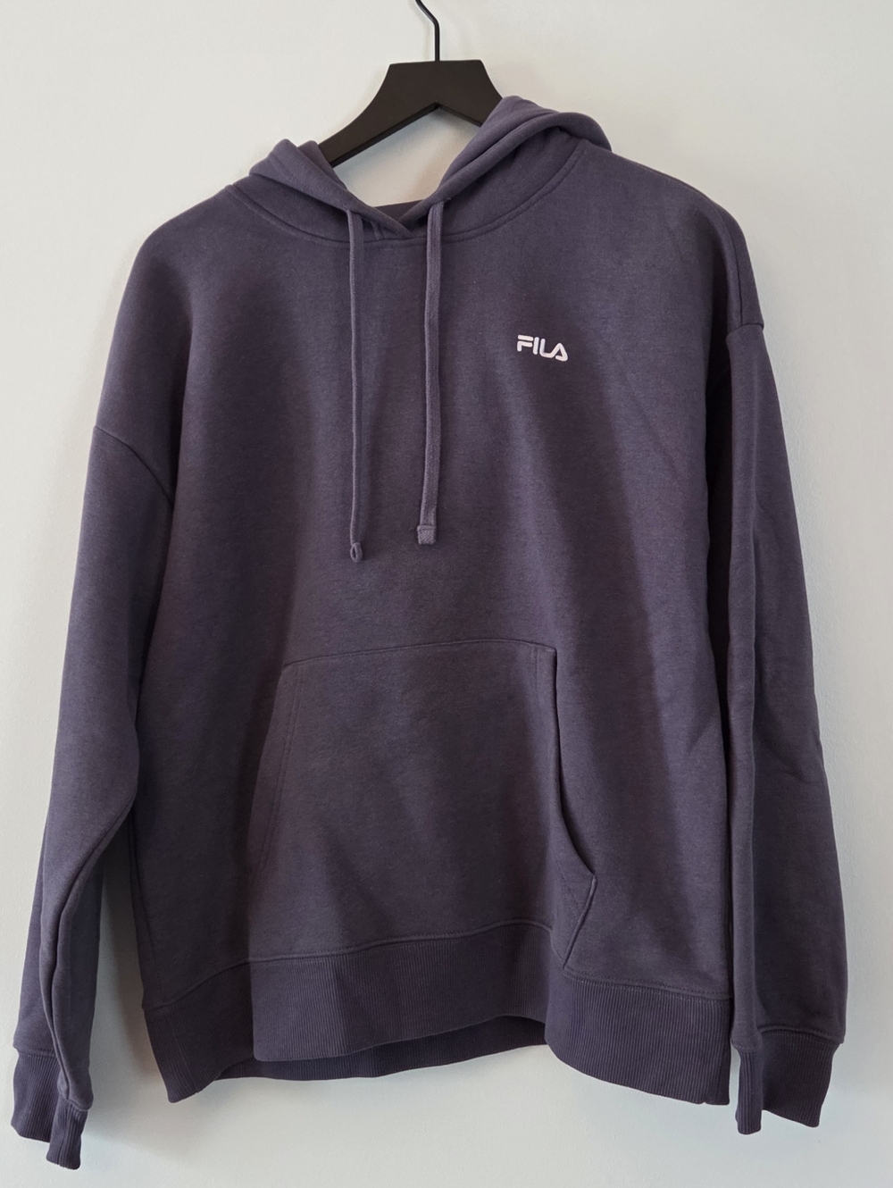 FILA Fleece Pullover Hoodie Size L in "Grey Stone" Purple